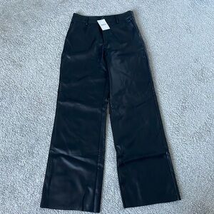 Forever 21 Faux Leather Flare Pants